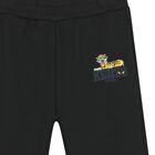 بنطال رياضي أسود بشعار للأولاد, 1, hi-res