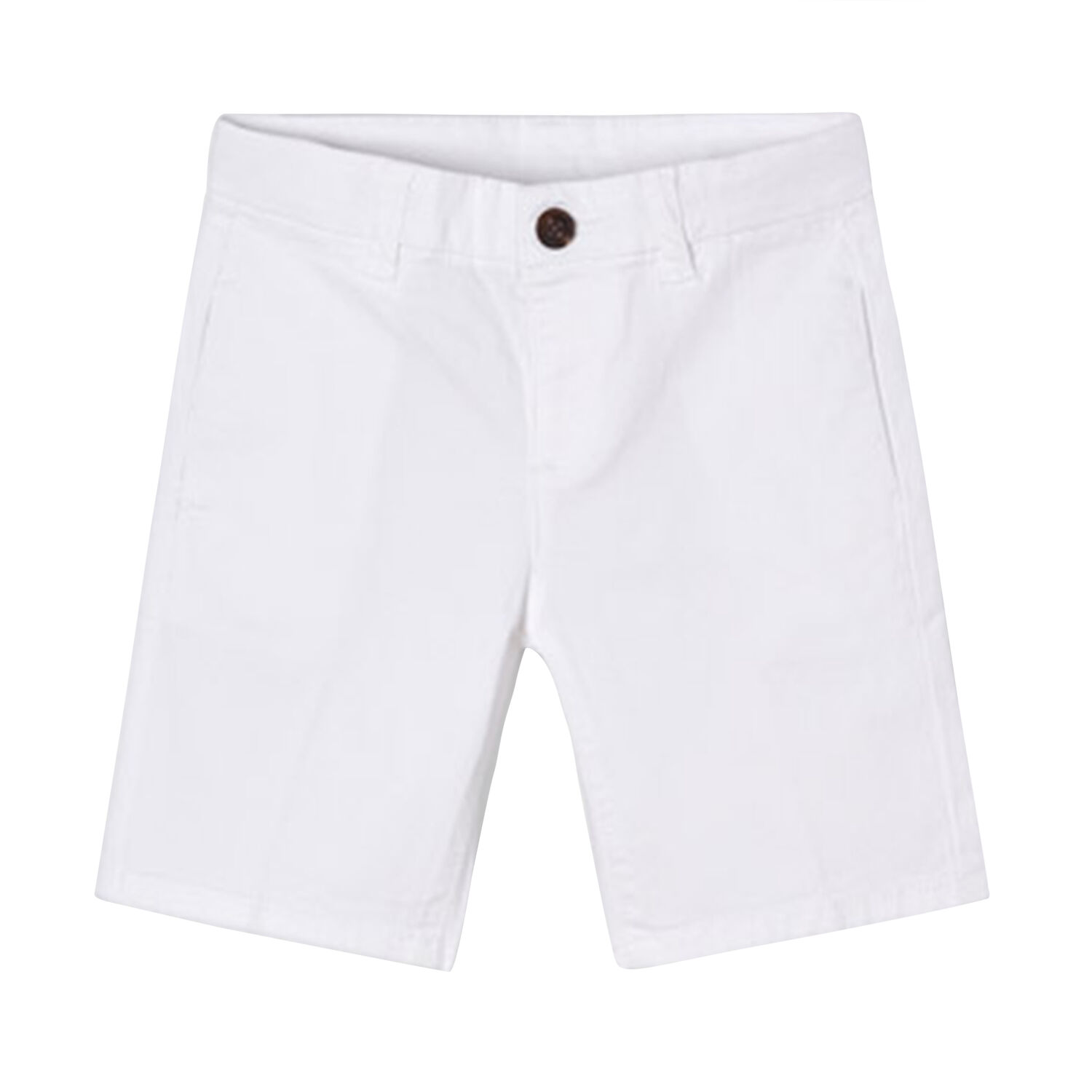 Boys White Twill Shorts, 1, hi-res image number null