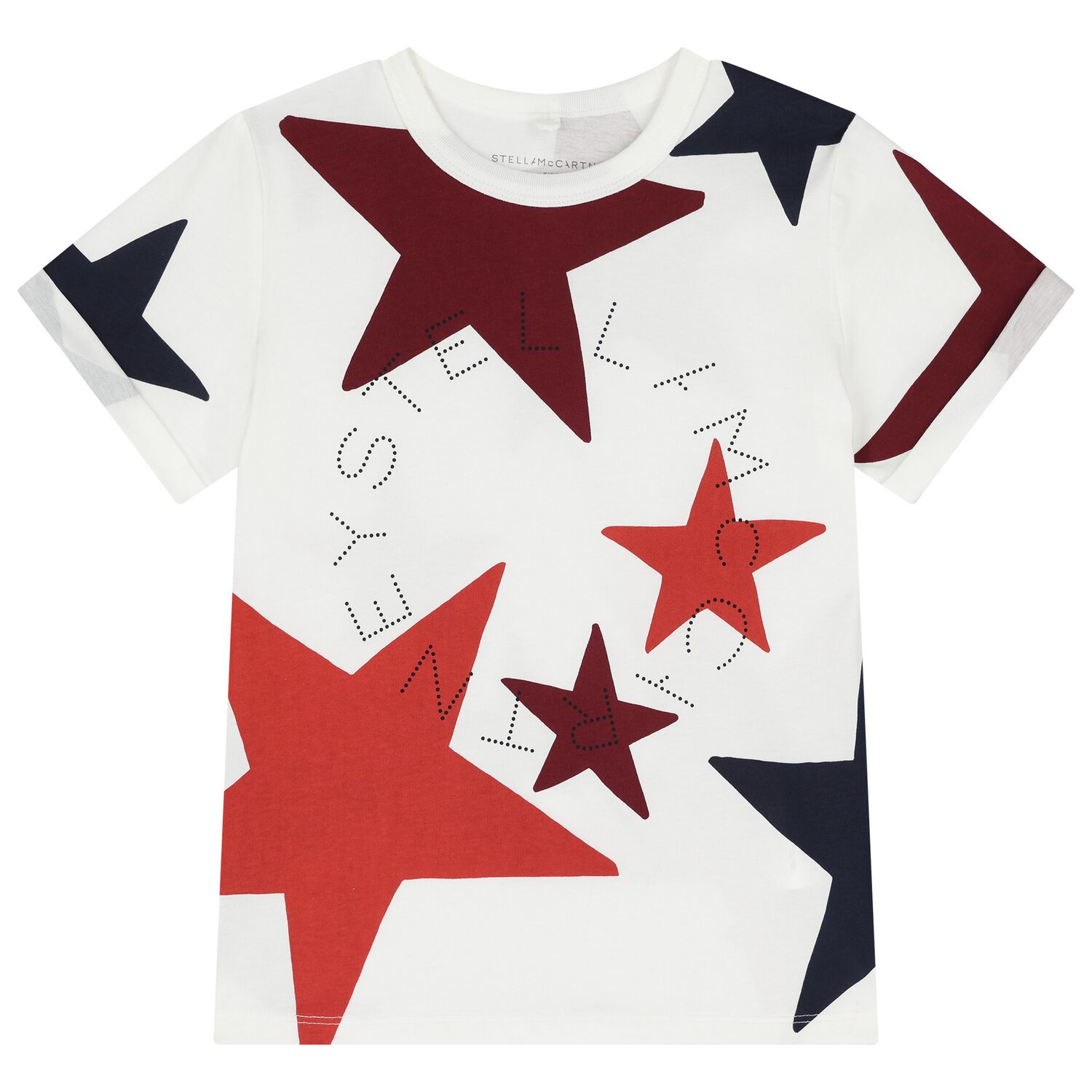 Girls White Star Logo T-Shirt, 1, hi-res