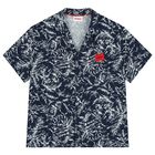 Boys Navy Blue Pine Tree Shirt, 1, hi-res