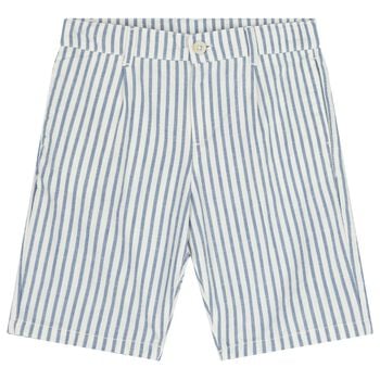 شورت مخطط باللون الازرق و العاجي للاولاد