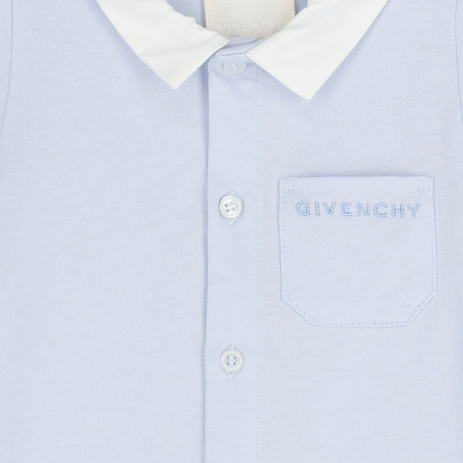 طقم ملابس اطفال بالشعار باللون الازرق للاولاد, 1, hi-res