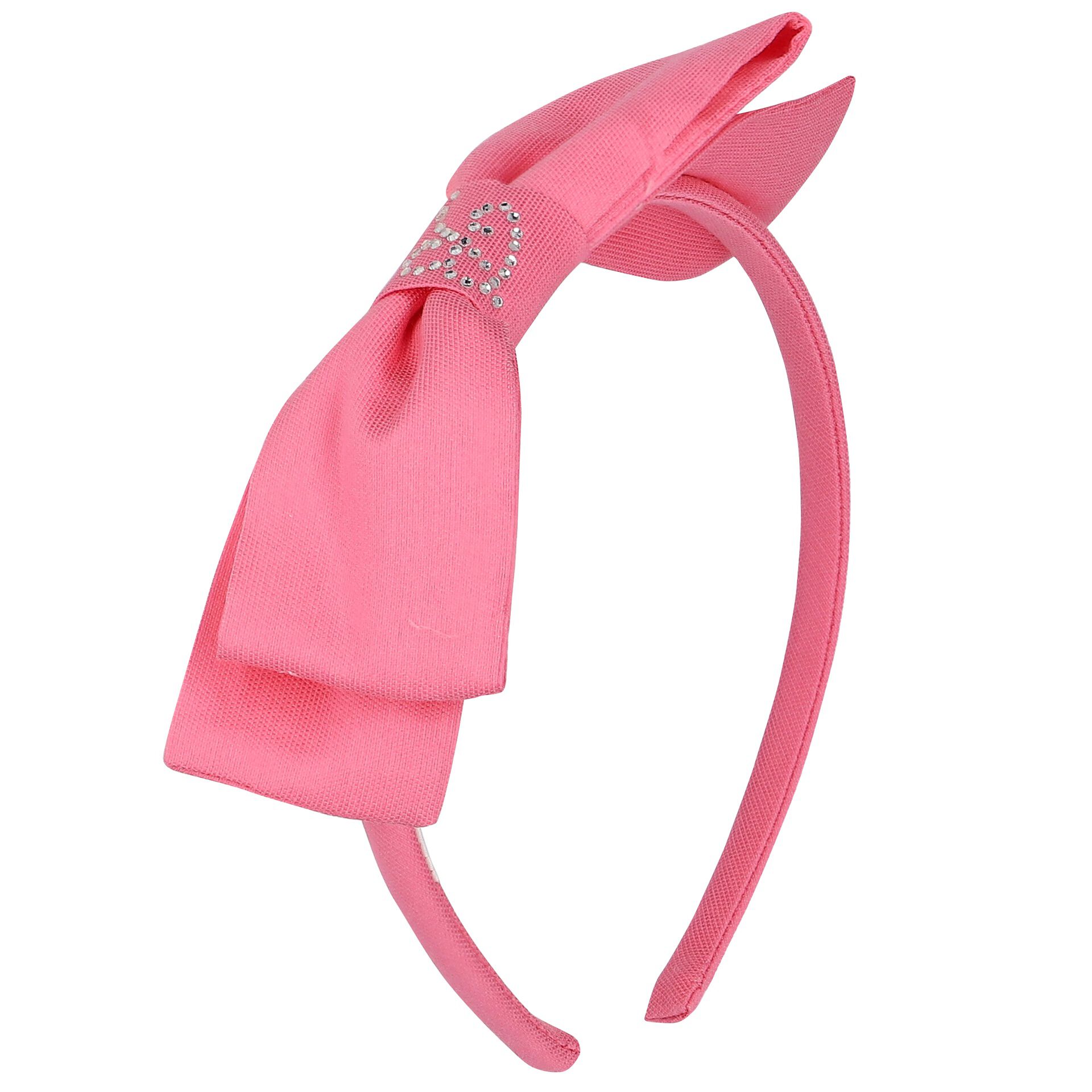 Pink headband store with bow