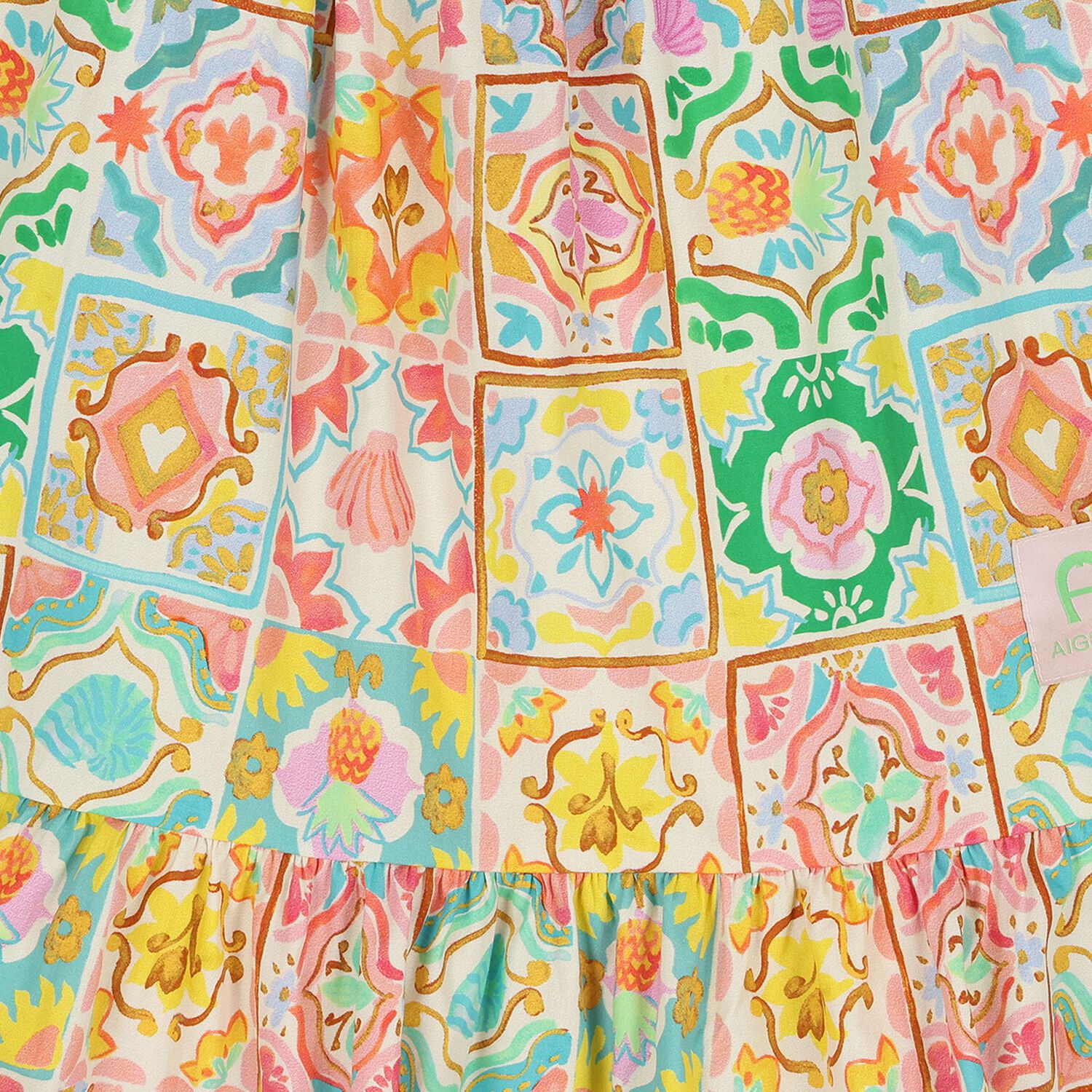 فستان بنقشة الزهور متعدد الألوان للبنات, 1, hi-res