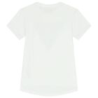 Girls White Logo T-Shirt, 1, hi-res