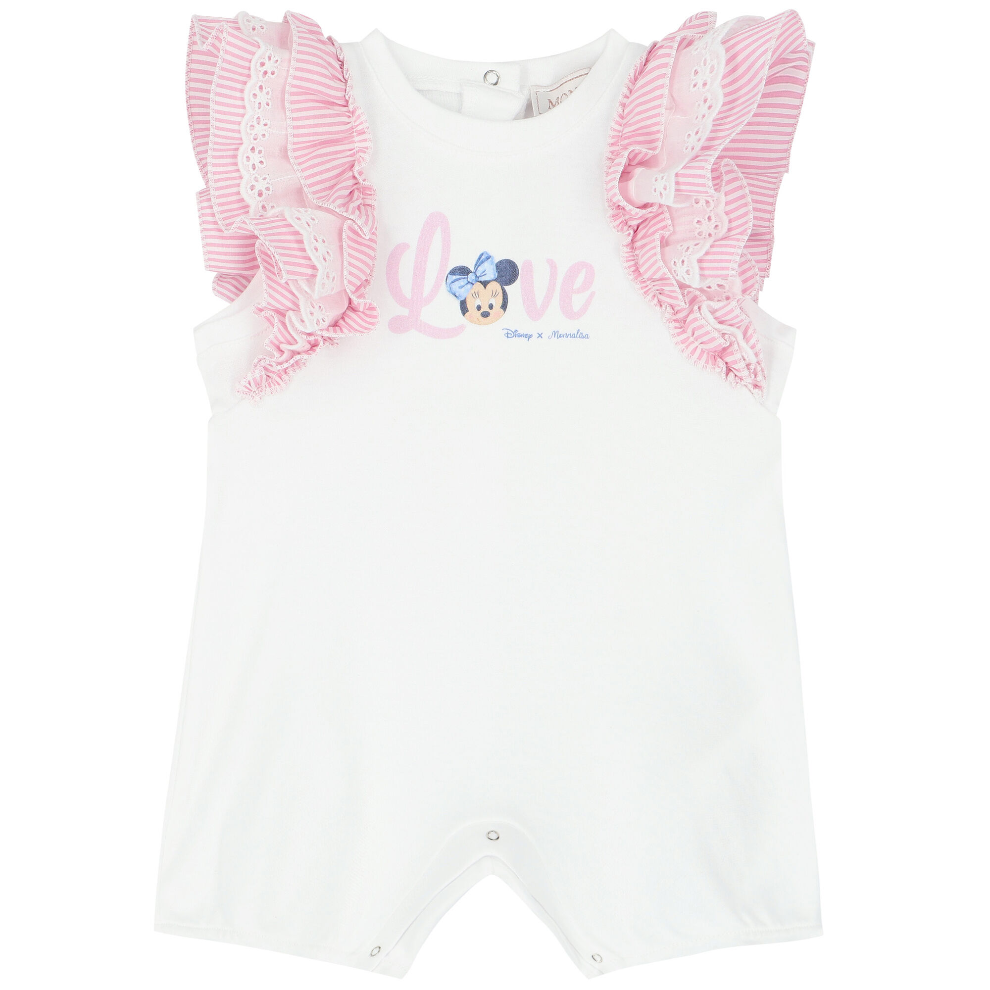Monnalisa Baby Girls White Minnie Mouse Romper Junior Couture UAE