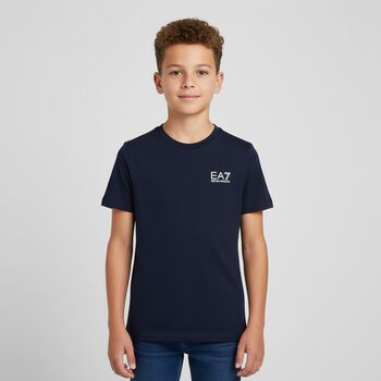 Boys Navy Blue Logo T-Shirt