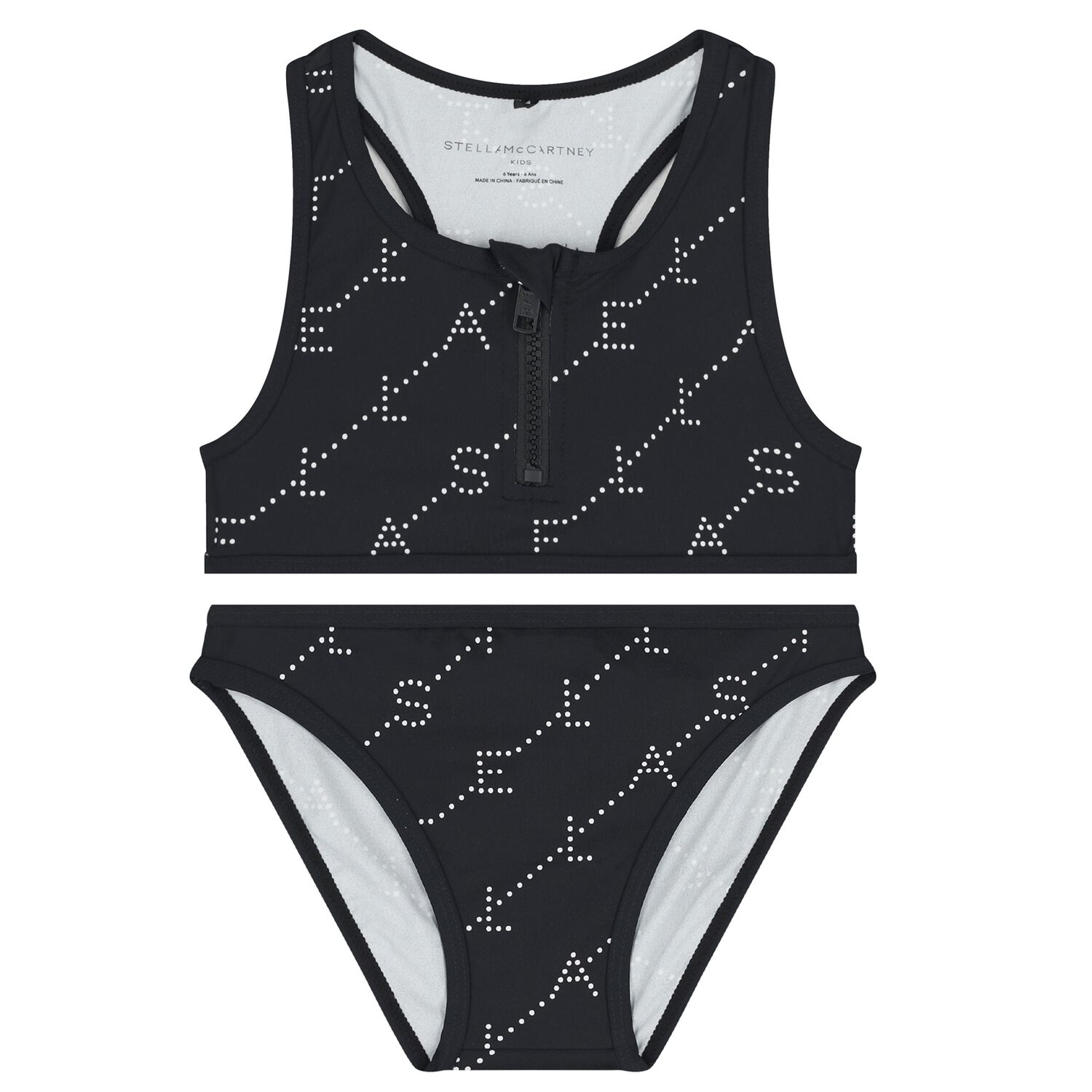 بيكيني باللونين الأبيض و الأسود للبنات, 1, hi-res