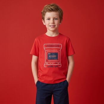 Boys Red & Navy Blue T-Shirts ( 2-Pack )