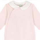 طقم بنات هدايا أفرول بالشعار باللون الوردى, 1, hi-res