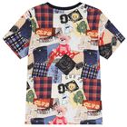 تي شيرت متعدد الألوان بشعار للأولاد, 4, hi-res