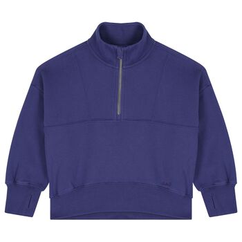 سويت شيرت بنات بالشعار باللون البنفسجي