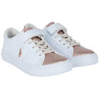 Girls White Logo Trainers, 1, hi-res