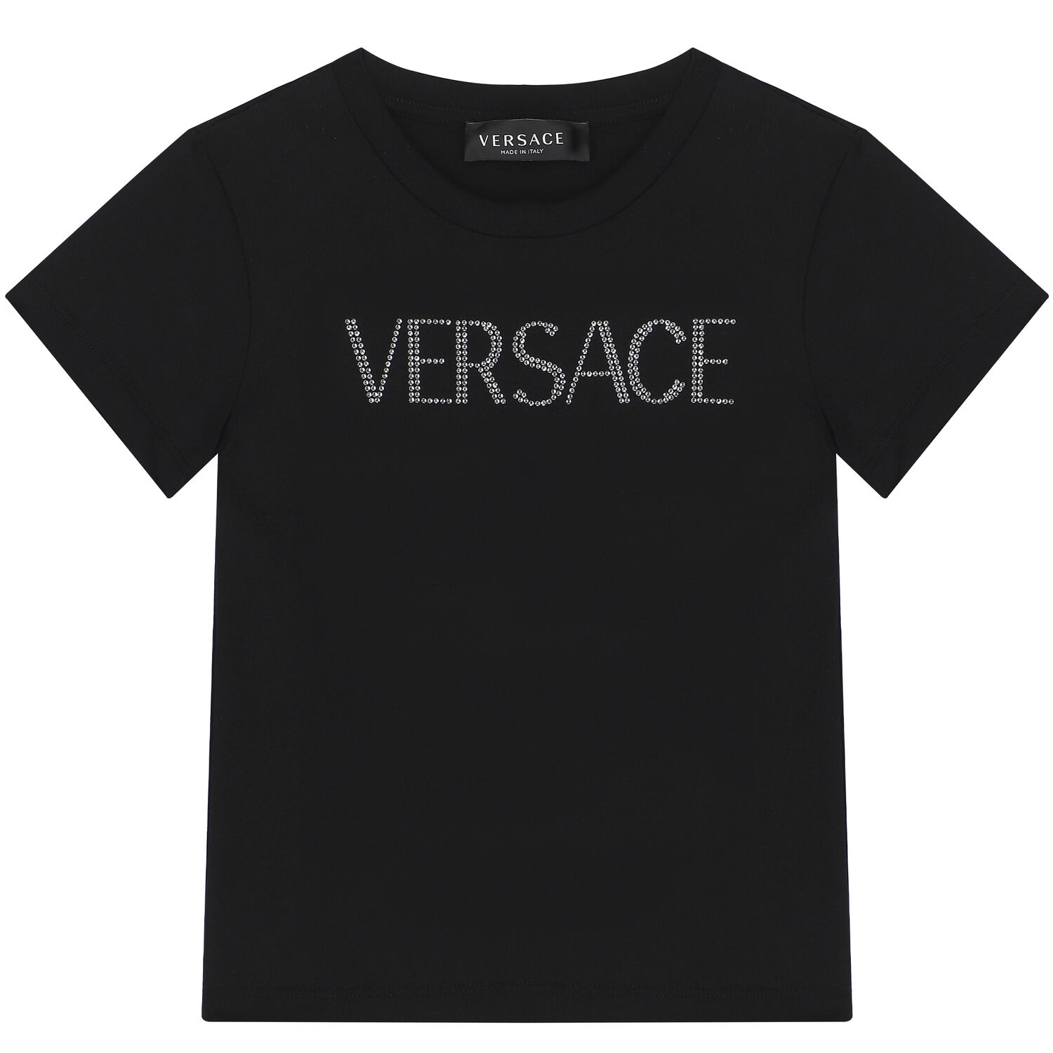 تيشيرت مطرز بالشعار باللون الاسود للبنات , 2, hi-res image number null