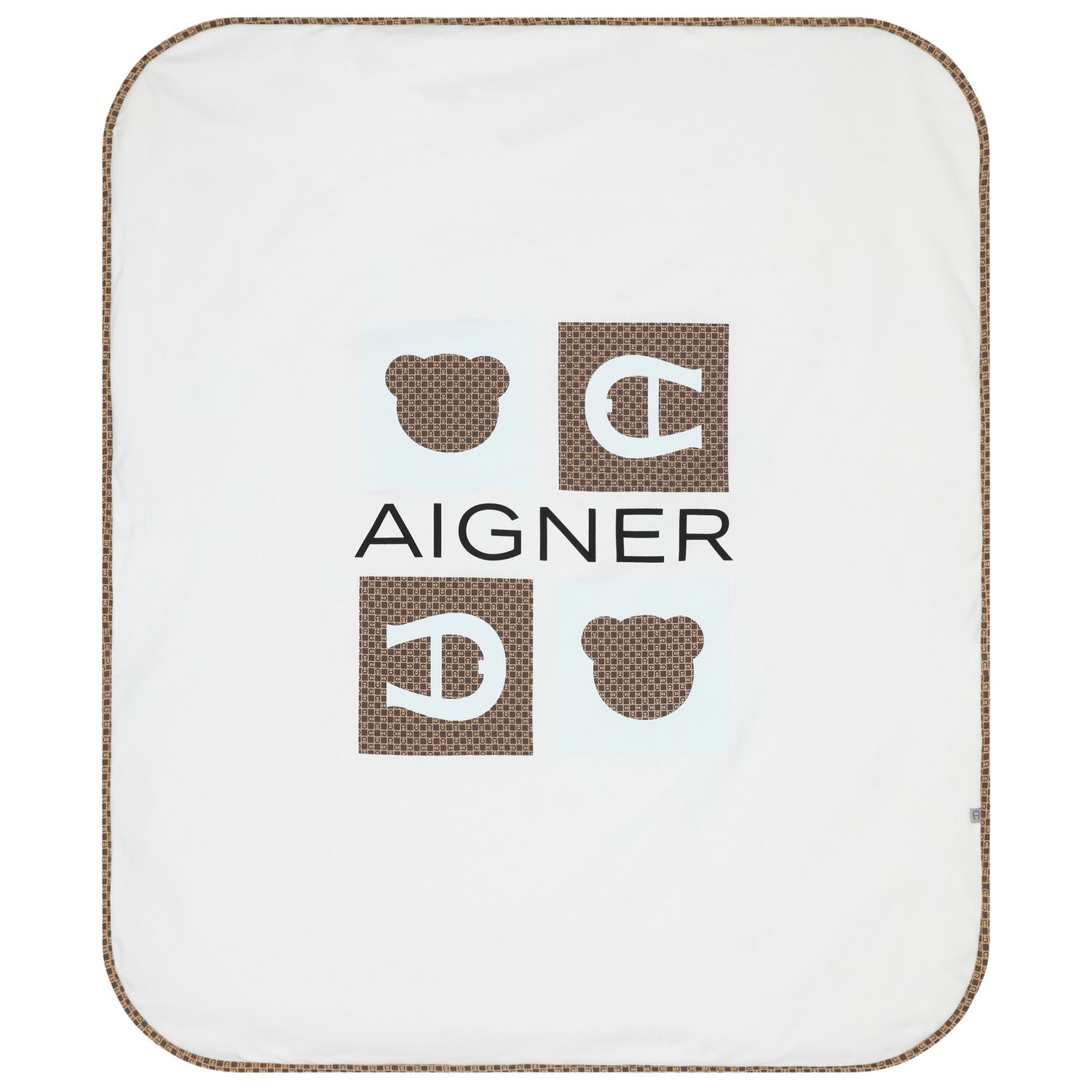 بطانية بالشعار باللون الأبيض و الازرق للأولاد, 1, hi-res