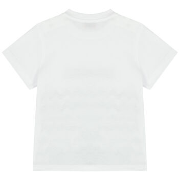 Younger Boys White Logo T-Shirt