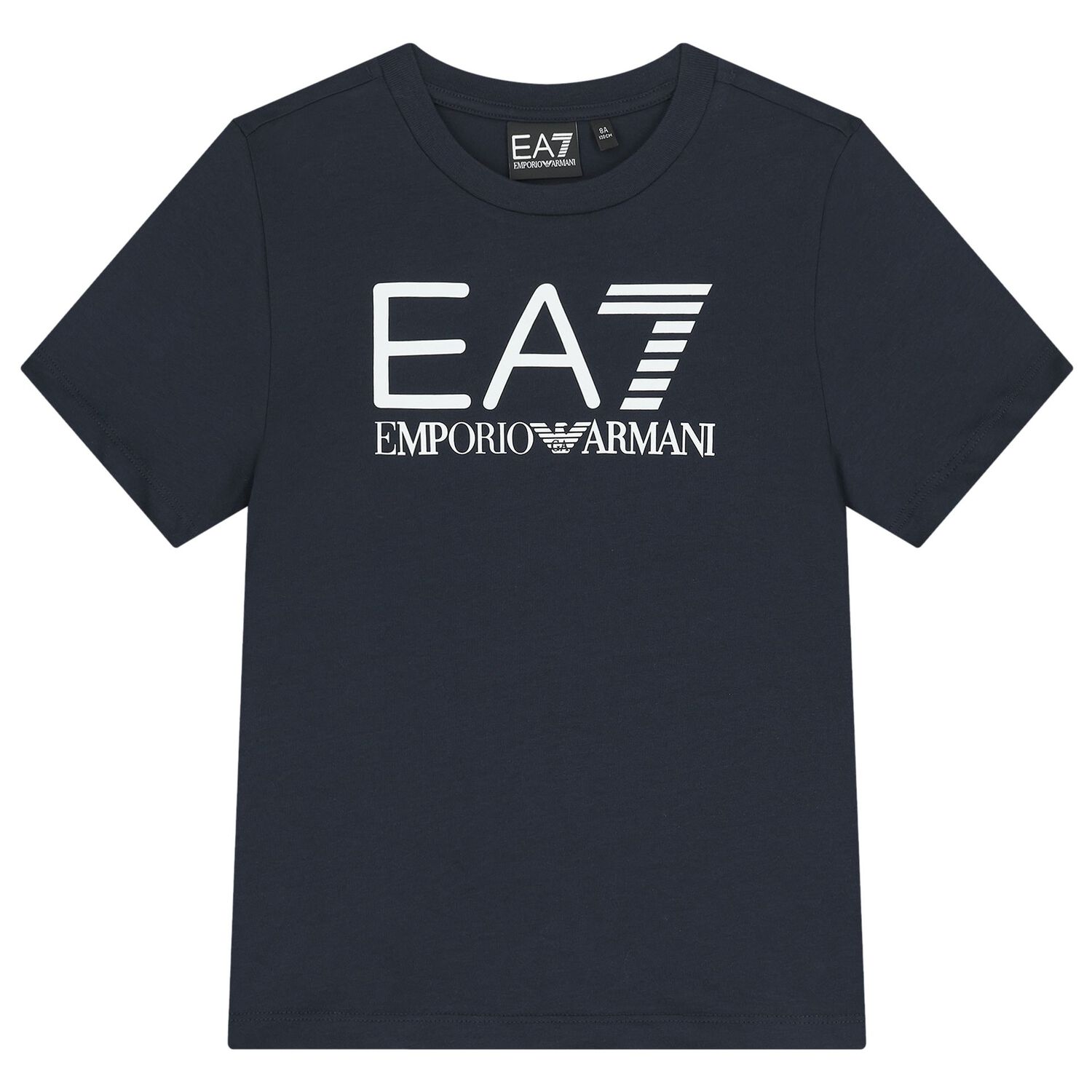 طقم شورت للأولاد باللون الكحلي بشعار الشركة, 3, hi-res