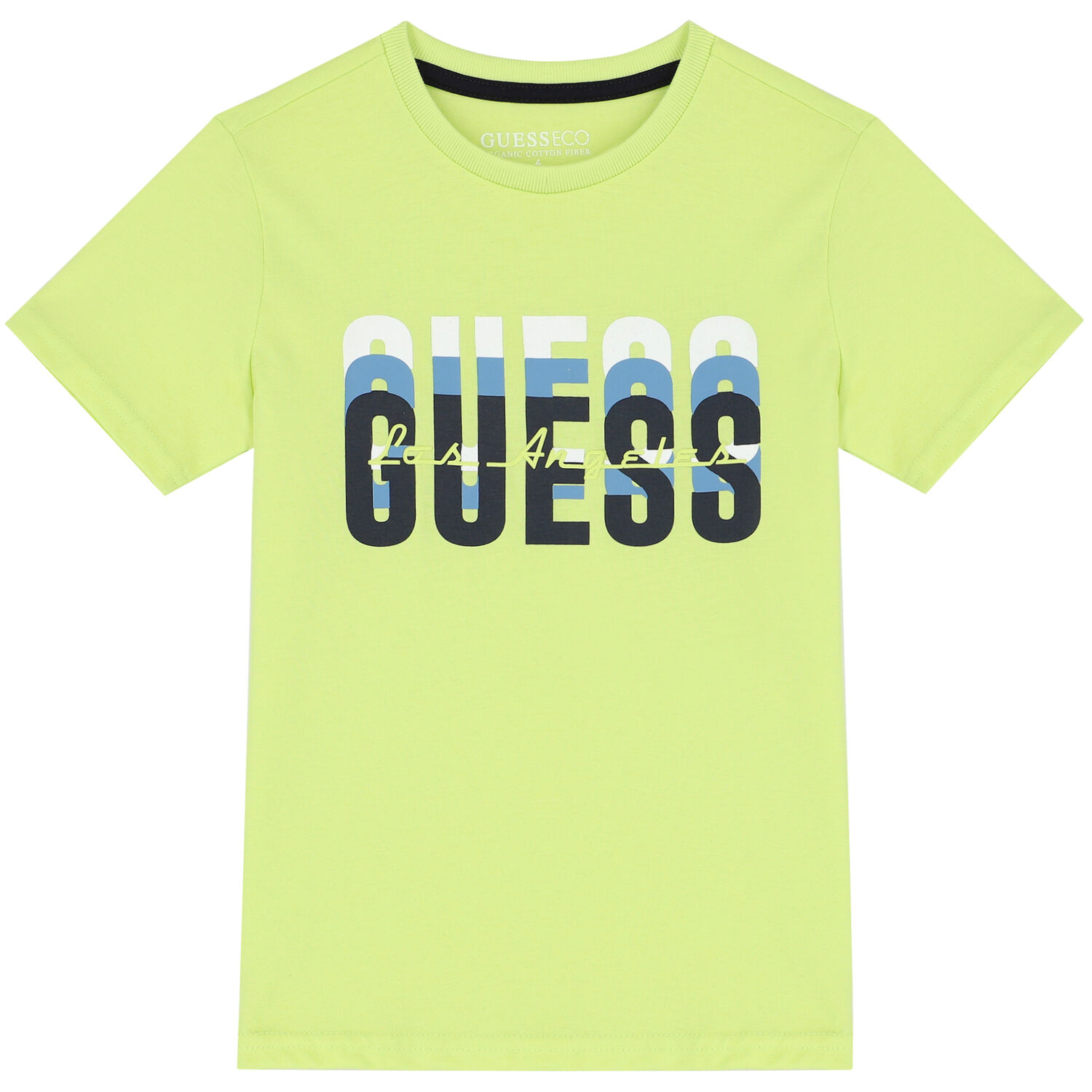 تيشيرت أولاد بالشعار باللون الاخضر, 1, hi-res