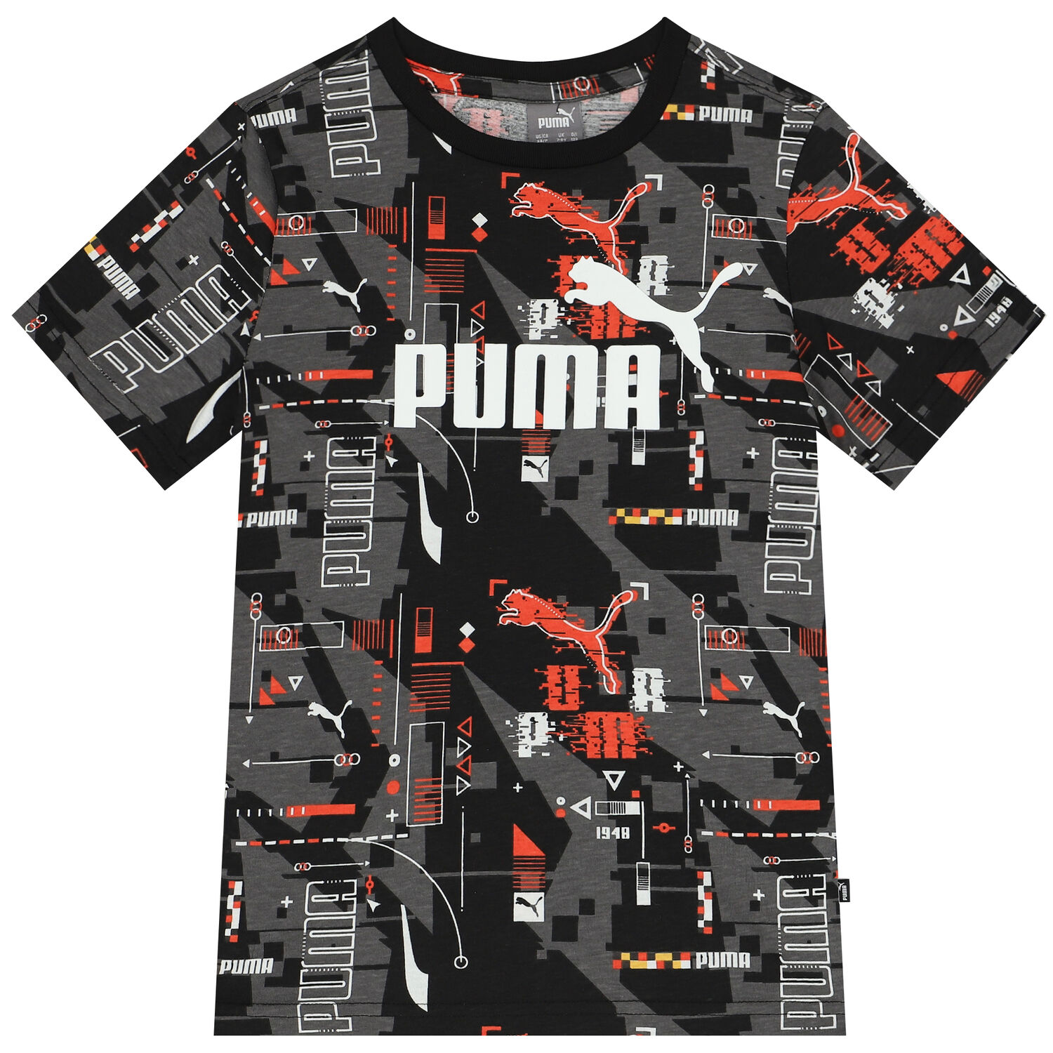 Boys Black Logo T-Shirt, 1, hi-res image number null