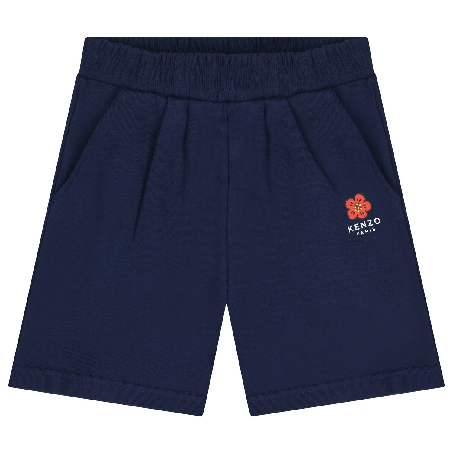 Girls Navy Blue Boke Flower Shorts, 1, hi-res
