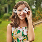 Girls Beige & Green Floral Dress, 1, hi-res