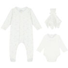 White Babygrow, Bodysuit & Toy Gift Set, 1, hi-res