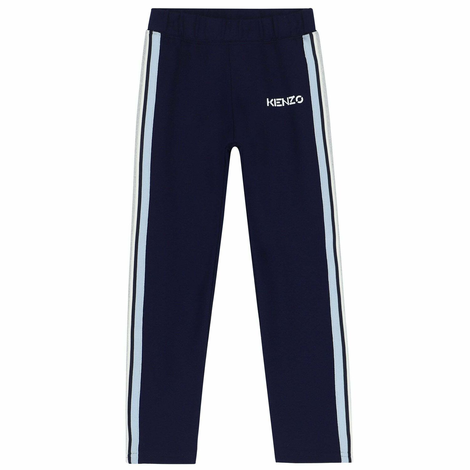 Girls Navy Logo Leggings, 1, hi-res