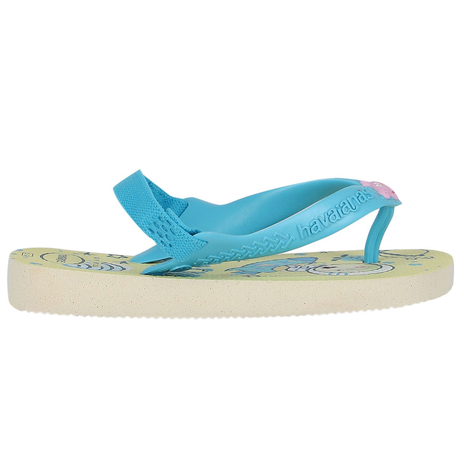 Girls Beige Logo Flip Flops, 1, hi-res image number null