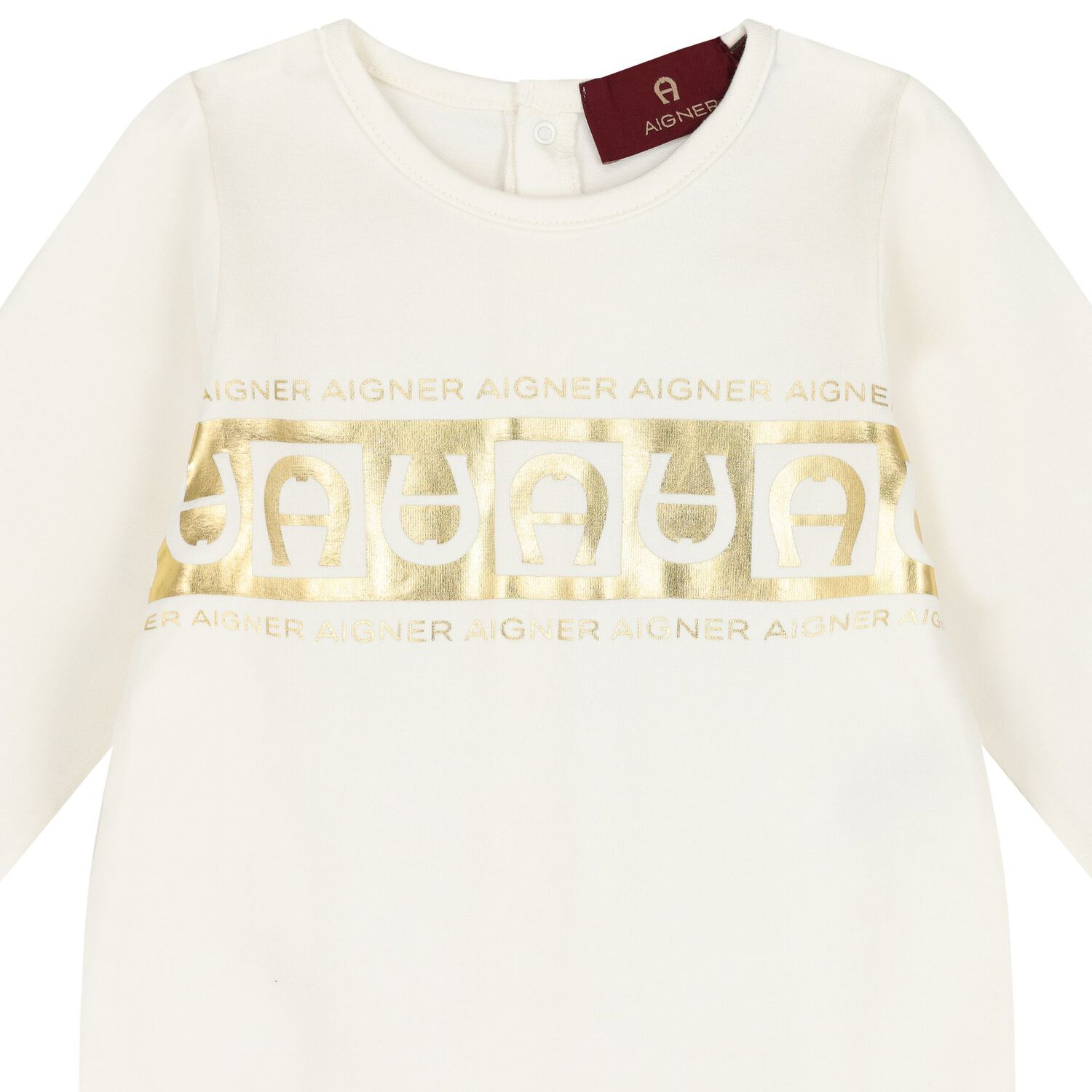 Ivory & Gold Logo Babygrow Gift Set, 1, hi-res image number null