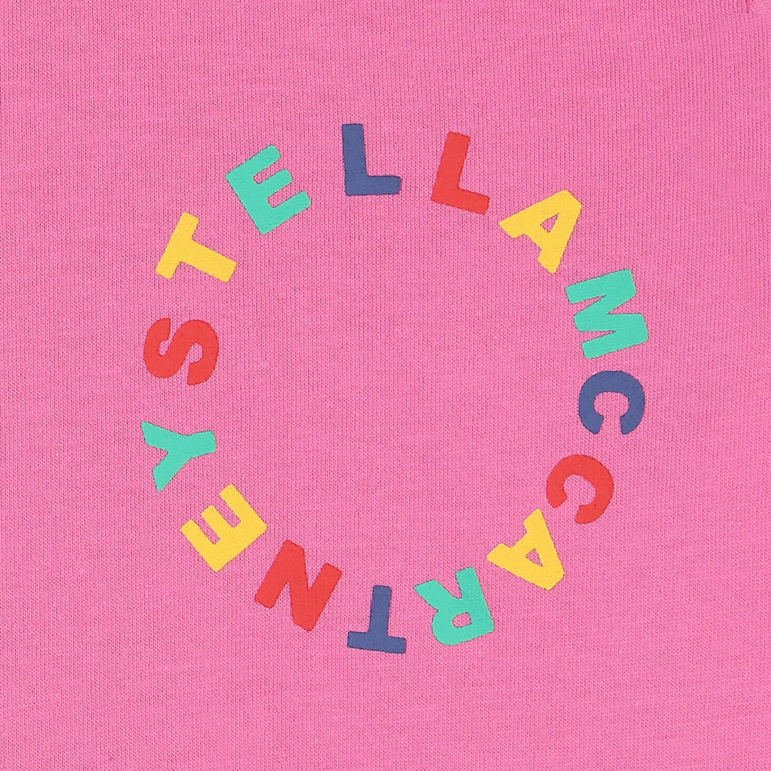 تيشيرت بالشعار باللون الوردي للبنات, 1, hi-res