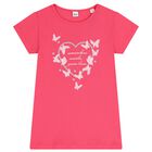Girls Pink Heart T-Shirt, 1, hi-res