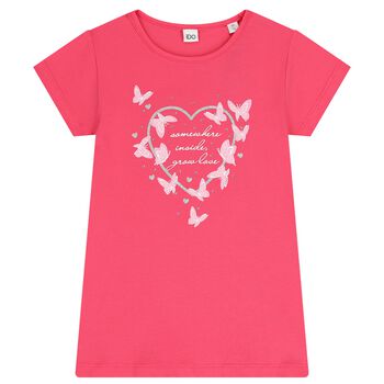 Girls Pink Heart T-Shirt