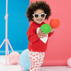 Girls Red & White Floral Leggings Set, 1, hi-res