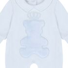 Baby Boys Blue Teddy Bear Babygrow, 2, hi-res