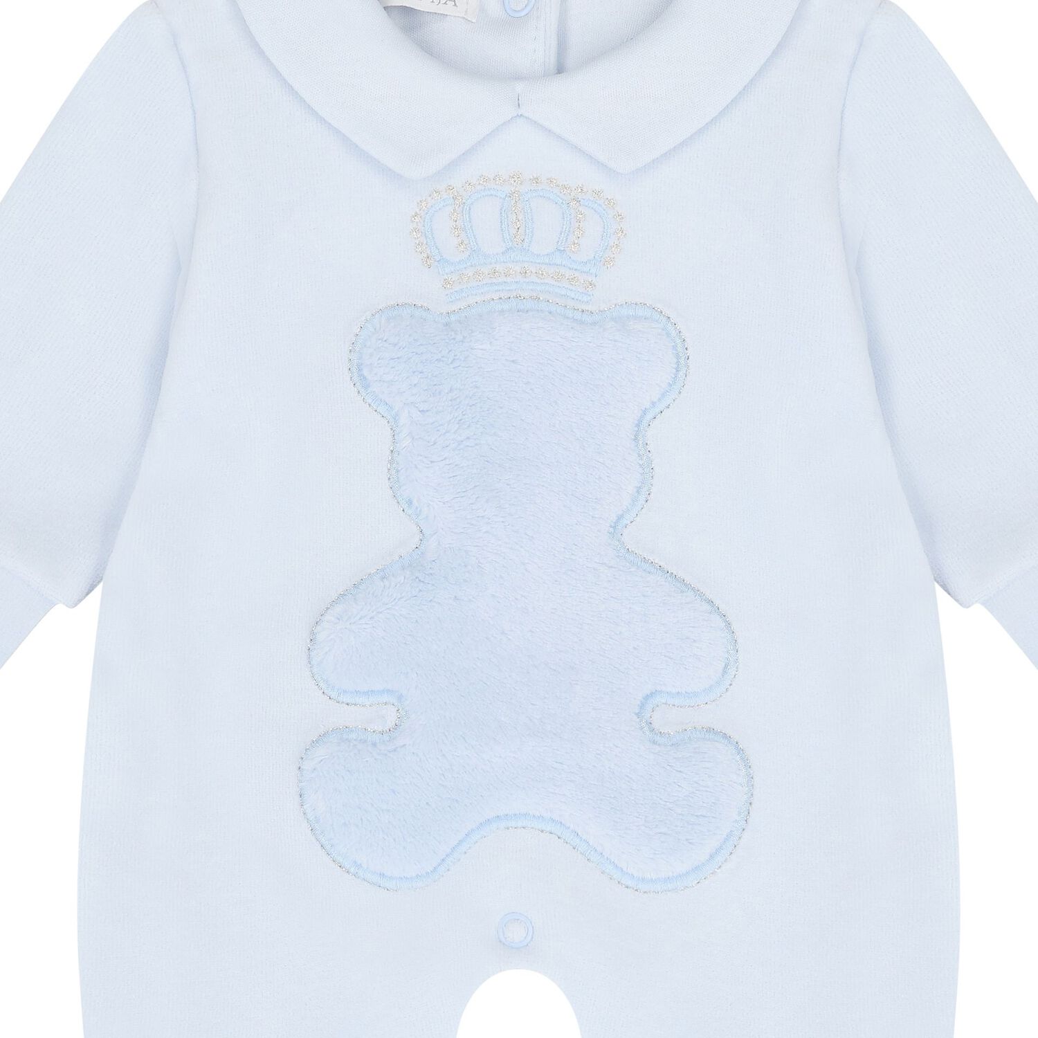 Baby Boys Blue Teddy Bear Babygrow, 2, hi-res