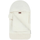 Ivory & Gold Pima Cotton Logo Baby Nest, 2, hi-res