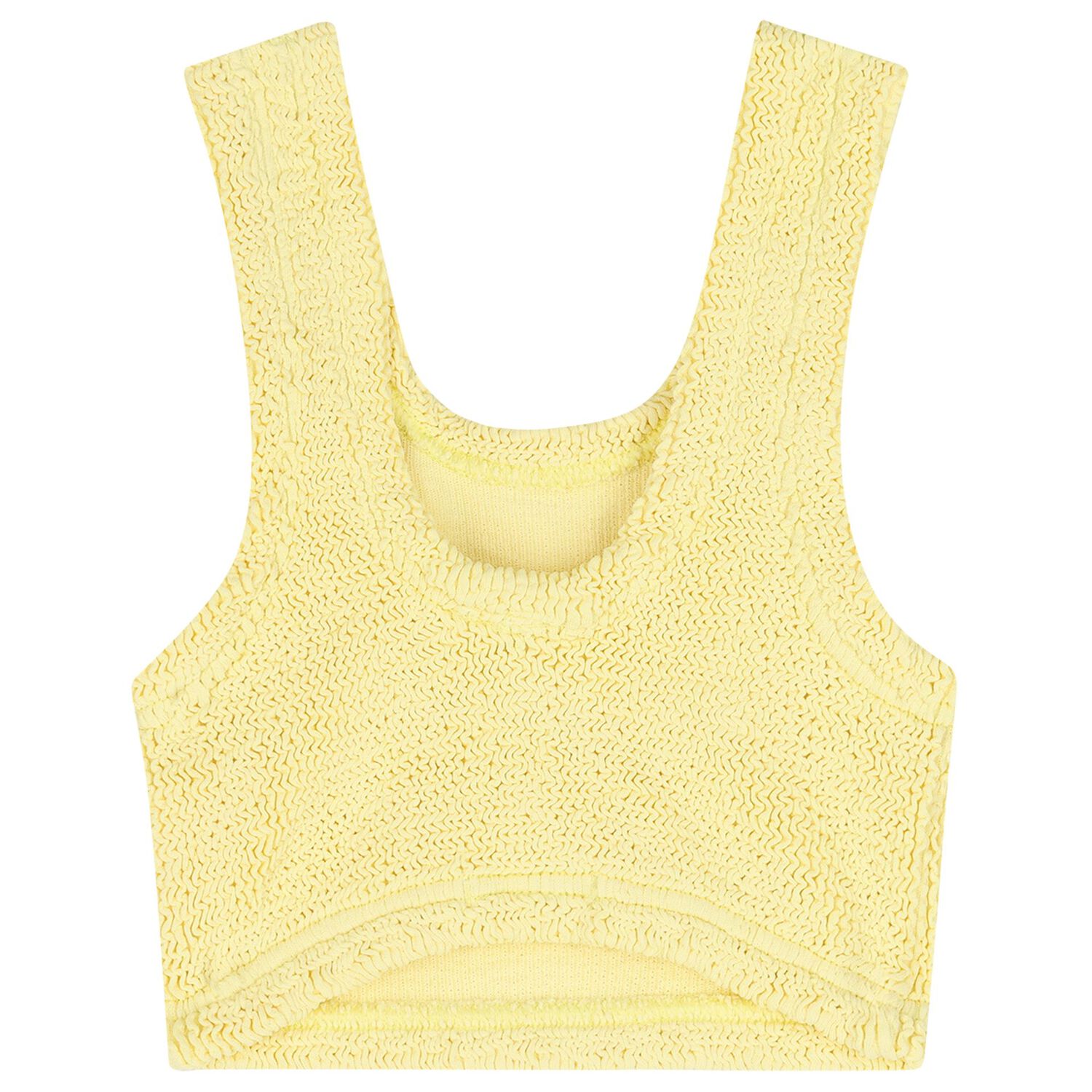 Girls Yellow & Blue Crinkle Bikini , 3, hi-res