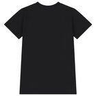 فستان بنات بالشعار باللون الاسود , 2, hi-res