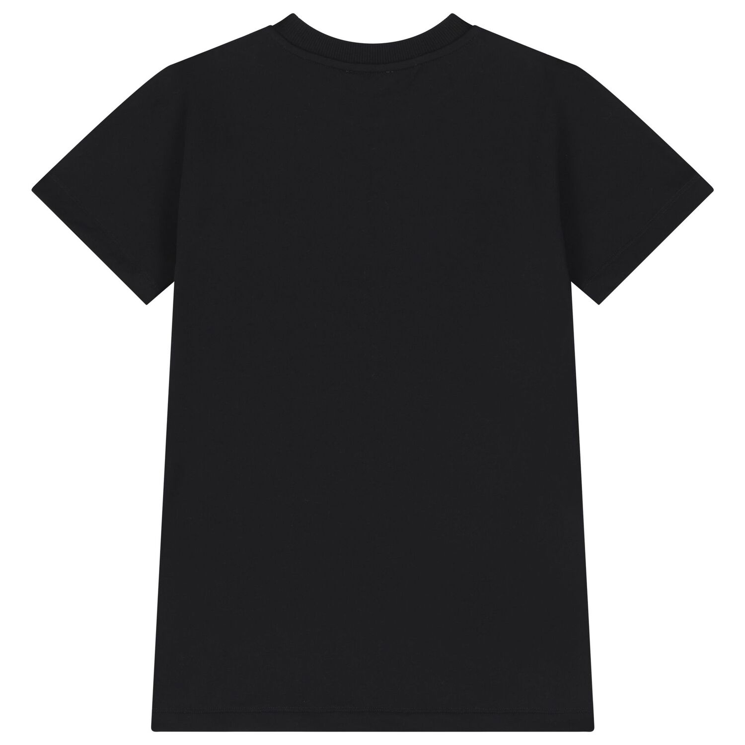 فستان بنات بالشعار باللون الاسود , 2, hi-res