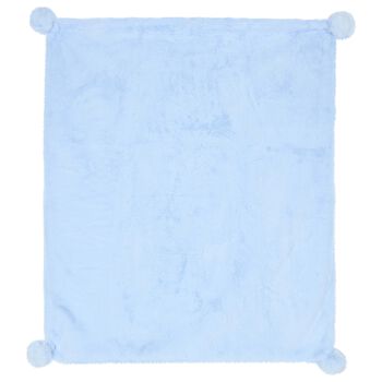 Blue & Ivory Faux Fur Baby Blanket