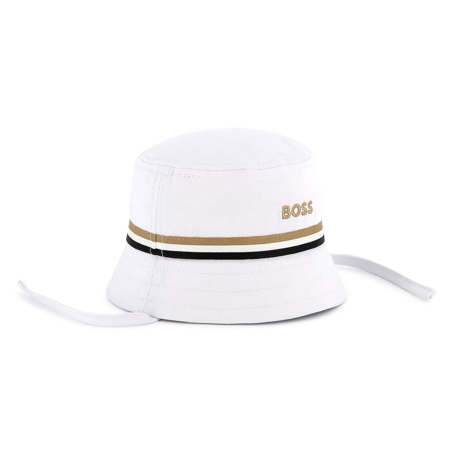 Baby Boys White Logo Hat, 1, hi-res