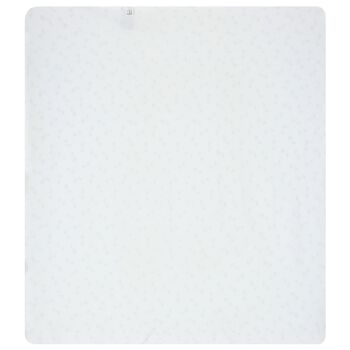 Baby Boys White and Blue Stork Print Blanket