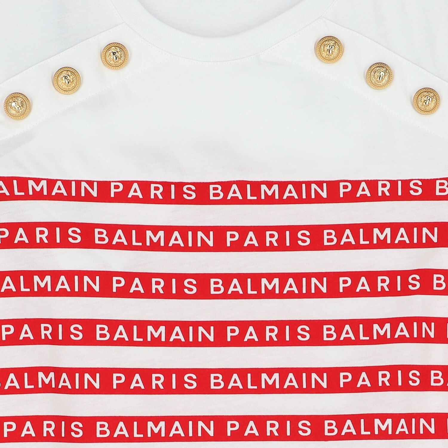 فستان بنات بالشعار باللون الأبيض والأحمر, 2, hi-res