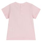 Younger Girls Pink & White Bag Shorts Set, 1, hi-res