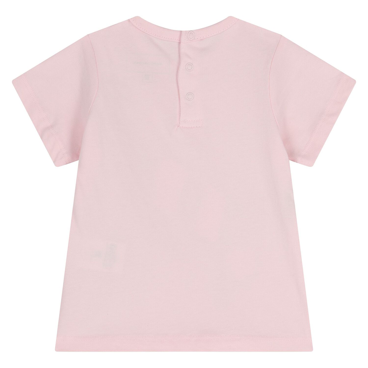 Younger Girls Pink & White Bag Shorts Set, 1, hi-res