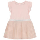 فستان بالشعار باللون الوردي , 1, hi-res