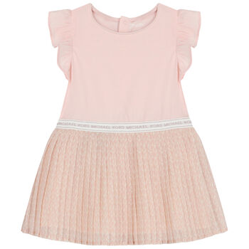 Younger Girls Pink Logo Dress