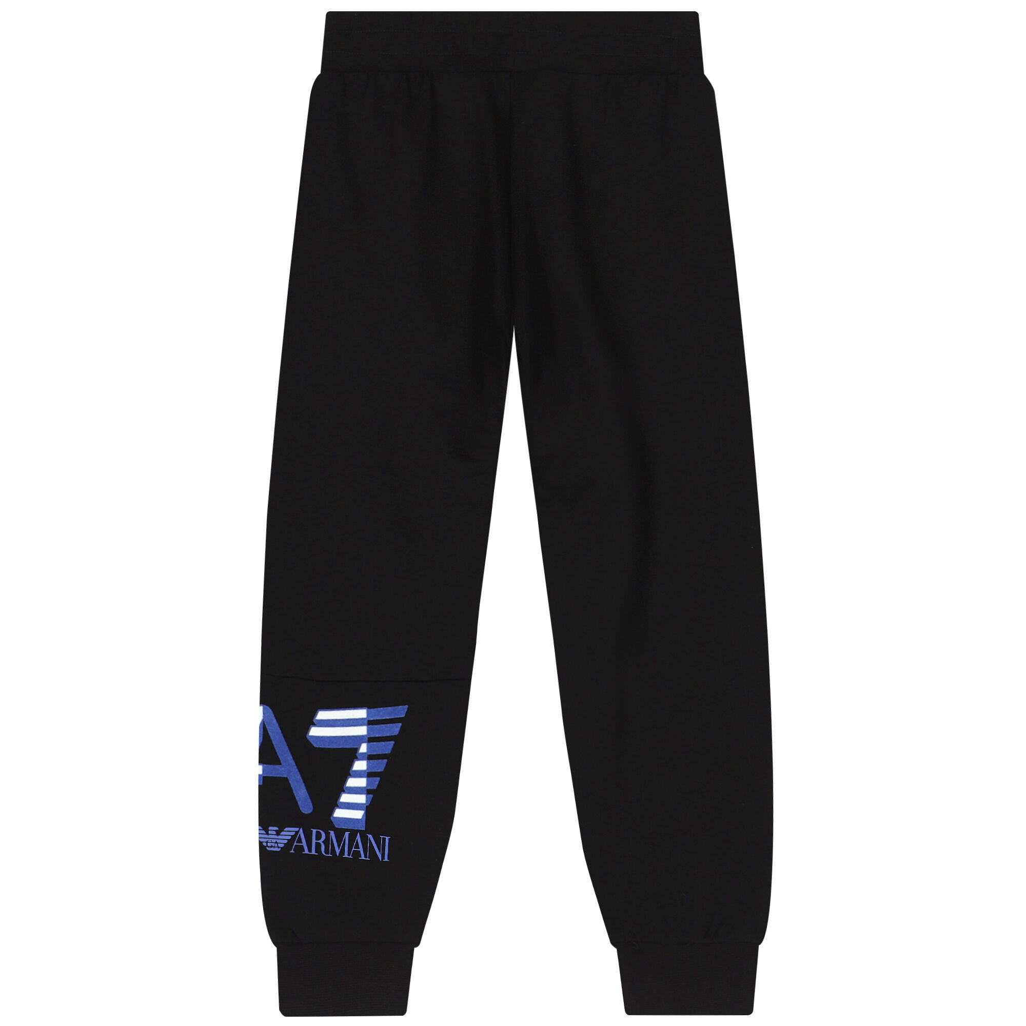 EA7 Emporio Armani Boys Black Logo Joggers Junior Couture UAE