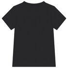 Girls Black Logo T-Shirt, 2, hi-res