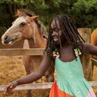 Girls Multi-Coloured Bow Dress, 1, hi-res